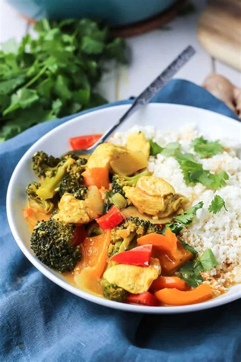 Thai Coconut Chicken Curry Whole30® Recipe • Fit Mitten Kitchen