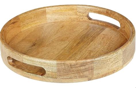 Mango Wood Serving Tray Shape ROUND Size 12X12X2 At Rs 600 Piece In