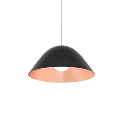 SPORE Hanglamp 1X E27 Metaal Zwart Mat Gouden Koper D50cm