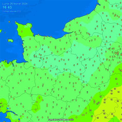 Meteociel Archives des températures observées en Normandie