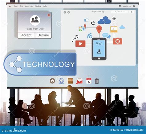 technology transfer wireless technology concept stock