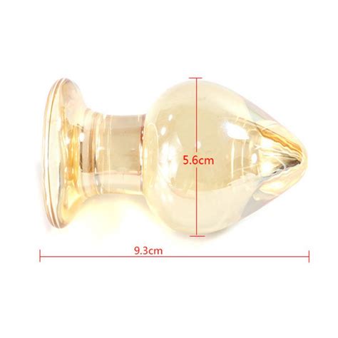Plug Anal Verre Champignon Doré Plug anal XXL BoxCoquine