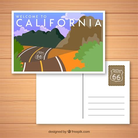 Plantilla De Tarjeta Postal De Viaje En Estilo Hecho A Mano Vector Gratis