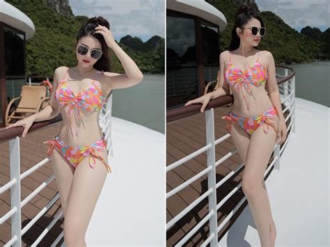 Hotmom Hà thành diện bikini khoe dáng nuột nà nhìn không ai tin đã đẻ 5 con
