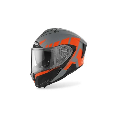 Casco Integral Airoh Spark Rise Gris Naranja