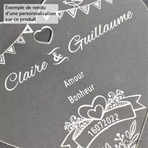 Coeur Mariage Personnaliser Cadomaestro