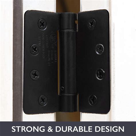 Ilyapa Self Closing Door Hinges 2 Pack Flat Black