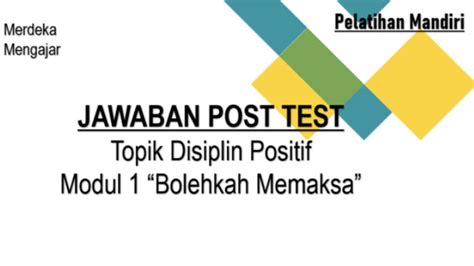 8 Kunci Jawaban Post Test Modul 2 Layanan Dasar Bagaimana Susunan Alur