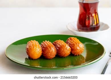 Tulumba Dessert Traditional Turkish Cuisine Delicacies Stock Photo