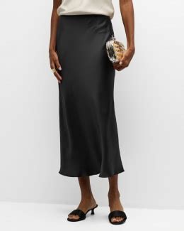 Joseph Sully Crinkled Habotai Silk Midi Skirt Neiman Marcus