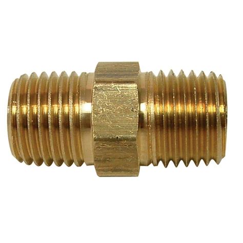 Everbilt 12 In X Close Mip Brass Hex Nipple Fitting 802279 The Home