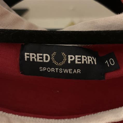 Fred Perry Women S Red T Shirt Depop