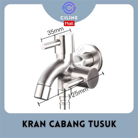 Jual Kran Cabang Shower Inchi Stainless Kran Double Engkol Kran