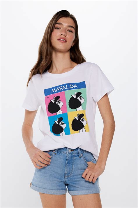 Camiseta Mafalda Tops Y Camisetas De Mujer Cortefiel