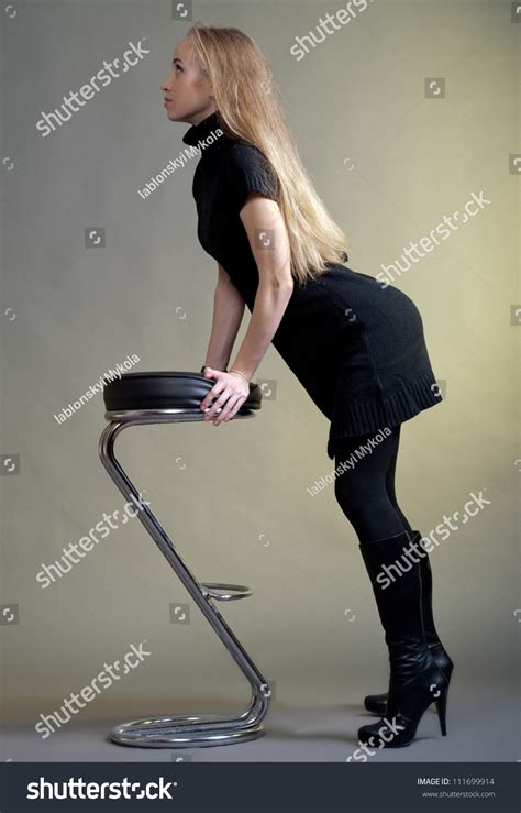 Beautiful Sexy Blonde Girl Posing Studio Stock Photo Shutterstock