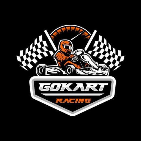 El Logotipo De Las Carreras De Gokart Vector Premium