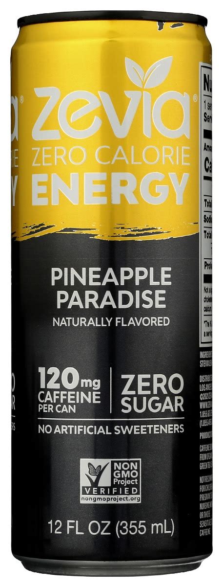 ZEVIA Drink Energy Pineapple 12 Fo Elements Of Nutrition