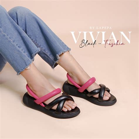 Jual Lapepa Sandal Tipe Vivian Mix Color Sepatu Sandal Wanita Wedges