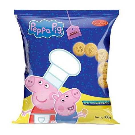 BISCOITO COOKIES LEITE PEPPA PIG 100G Deskontão Atacado