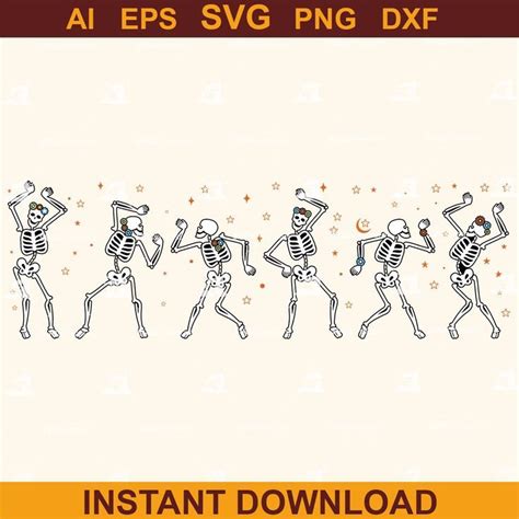 Dancing Skeletons Halloween Svg Skeletons Halloween Svg Skeletons