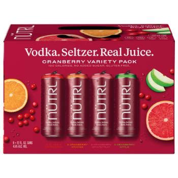 Nutrl Vodka Seltzer Cranberry Variety Konrad Beverage Company