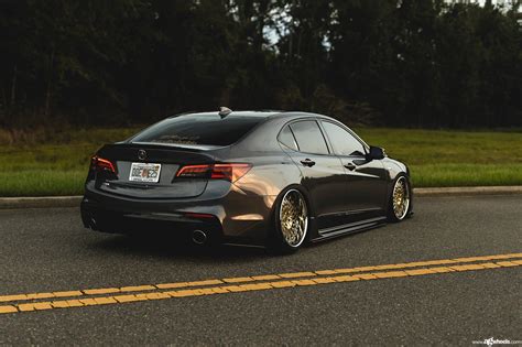 Vip Style Slammed Acura Tlx On Gold Plated Custom Wheels — Gallery In 2020 Acura Tlx