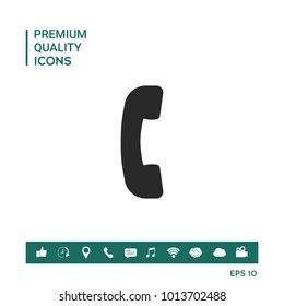 Telephone Handset Telephone Receiver Symbol Icon Stock Vector Royalty