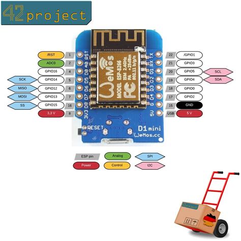 Wemos D1 Mini Esp8266 32bit Nodemcu Esp12 Iot Lua Wlan Wifi Arduino