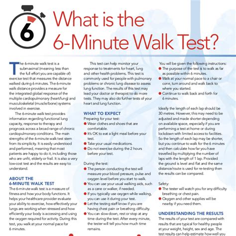 6 Minute Walk Form Printable