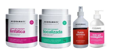 Kit Hidramais Drenagem localizada fluido Termico gel Colagen Frete grátis