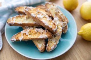 Simple And Easy Italian Lemon Biscotti With Glaze Recipe No Plate