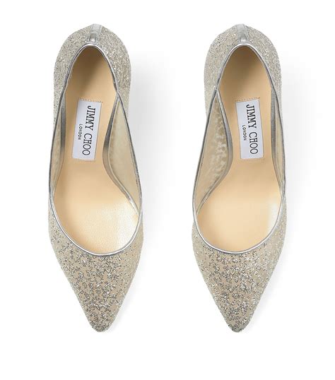 Jimmy Choo Romy 85 Glitter Pumps Harrods US