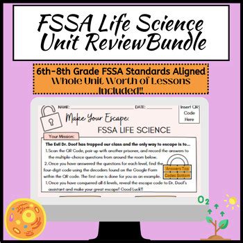 Fssa Life Science Unit Review Bundle By Daisies Science Tpt