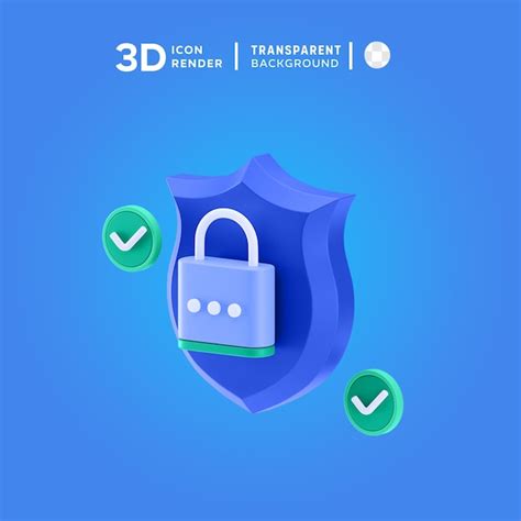 Premium Psd 3d Secured Payment Icon Ilustration