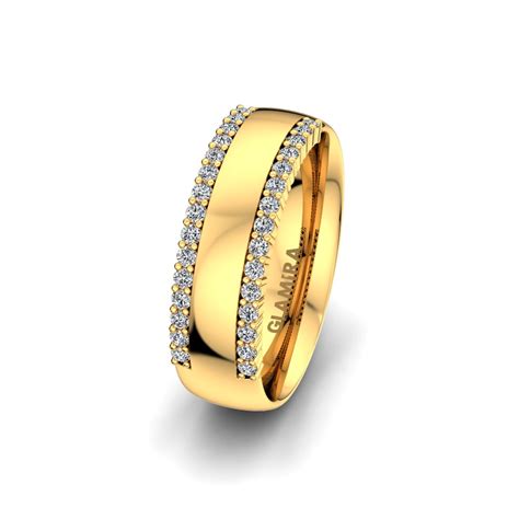 Kaufen Sie Damen Trauring Strong Love 6 Mm Mit Zirkonia Gelbgold 375