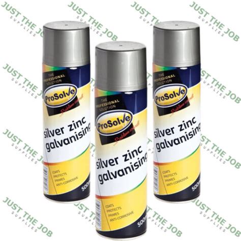 Cold Zinc Galvanising Spray Paint 500ml Silver Metal Paint Protection