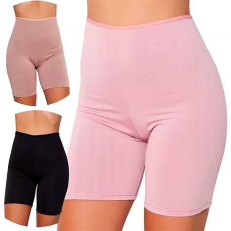 Short An Gua Liso Segunda Pele Feminino Bermuda Moda Ntima Lingerie Cintura Baixa Shopee Brasil
