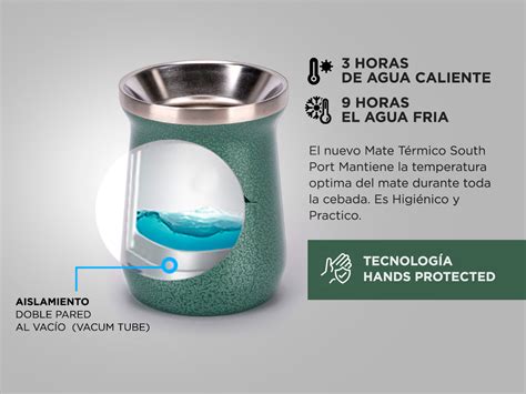 Kit De Termo 1 3 Litros Y Mate South Port Acero Inoxidable Bidcom