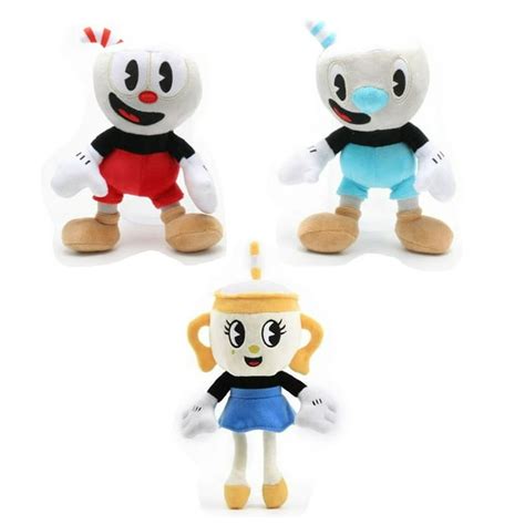 Set Of 3 Cuphead Mughead Ms Chalice Plush Cuphead Series Stuffed