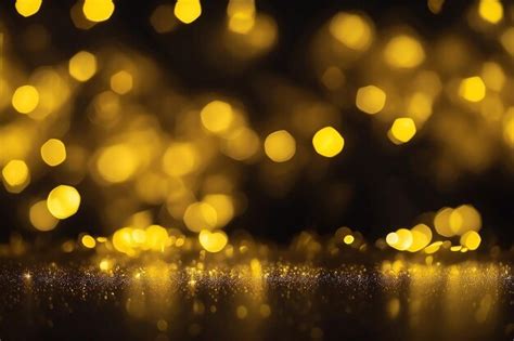 Premium Photo Yellow Blurred Bokeh Lights