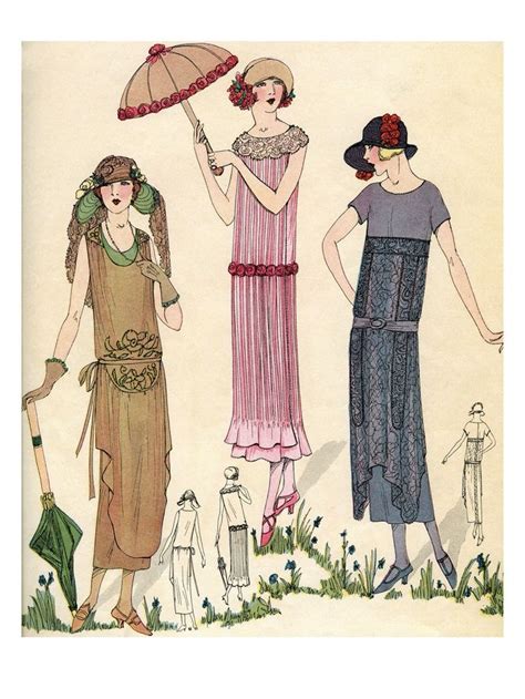 Illustration Of Women In 1920s Fashion Giclee Print At Art