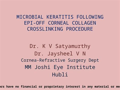 PPTX MICROBIAL KERATITIS FOLLOWING EPI OFF CORNEAL COLLAGEN