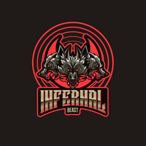 Placeit Logo Maker For A Gaming Squad Featuring Three Wolf Heads