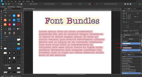 How to Use Affinity Designer Text Styles | Design Bundles