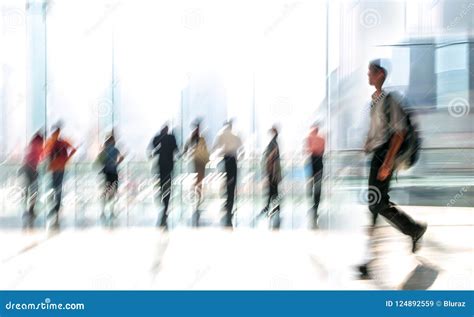 Group Of People In The Lobby Business Center Stock Image - Image of businessman, glass: 124892559