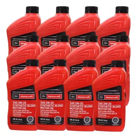 Botella Aceite Motorcraft 5w 20 Semi sintético caja 12pzas