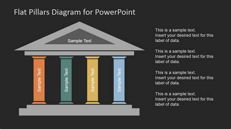 Flat Pillars Diagram for PowerPoint - SlideModel