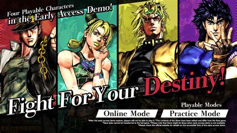 Jojo S Bizarre Adventure All Star Battle R Demo Releases On June