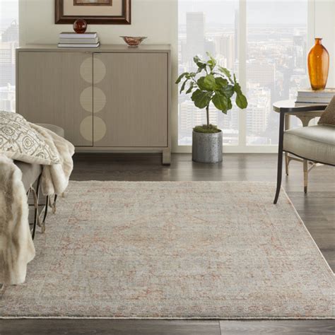 Latitude Vive Cailah Oriental Machine Woven Grey Brick Area Rug