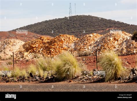 Waste From A Open Cut Gold Mine Mount Magnet Western Australia Stock